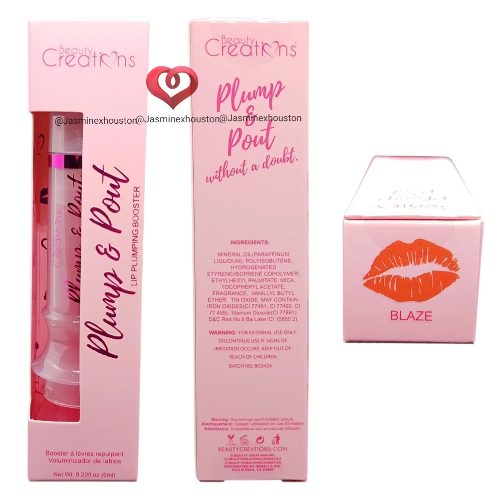 🎉3•$13/4•$16🎉 BEAUTY CREATIONS Plump & Pout Lip Plumping Booster Gloss Blaze